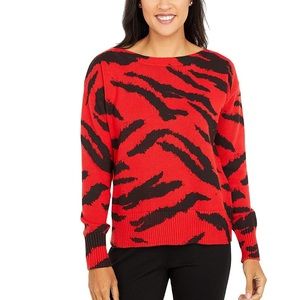 Elliott Lauren Well Red Boatneck Sweater
